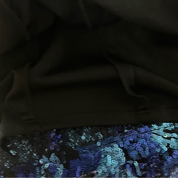 Alyce Paris Sequin Strapless Mini Dress Womens 6 Sweetheart Mermaid Blue Swiftie - Picture 10 of 10